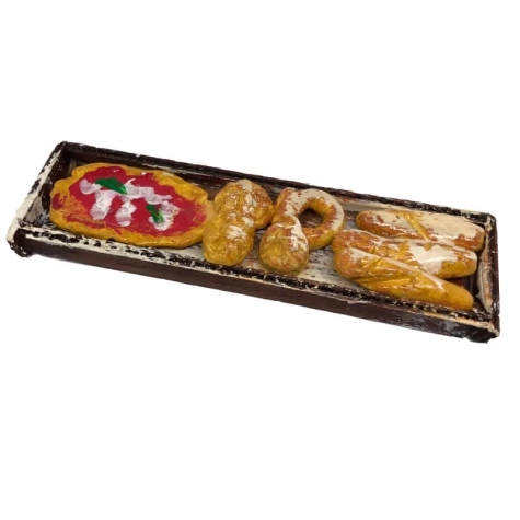 Cassetta con pizze e pane fresco per pastori da 15 a 20 cm