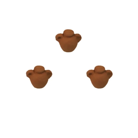 Set da 3 Anfore antiche in terracotta 3 cm