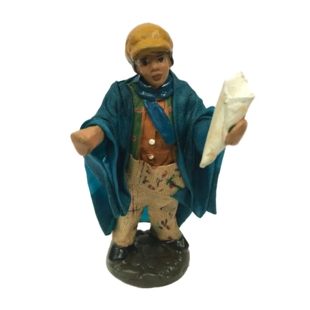 Castagnaro vestito in stoffa 7 cm