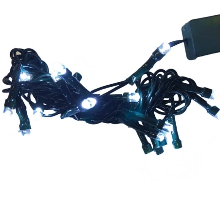 Serie da 20 luci LED bianche per presepe e albero