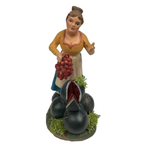 Fruttivendola napoletana in terracotta 10 cm