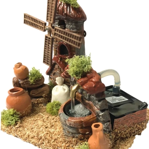 Ambientazione presepe con Mulino e fontana 15 cm 2