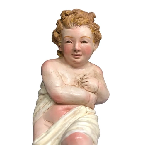 Gesù Bambino napoletano occhi in vetro per pastori da 35 a 40 cm