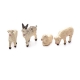 Tris di pecore e capra in terracotta 7 cm