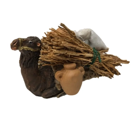 Cammello seduto con sacchi,anfore e fascine 12 cm