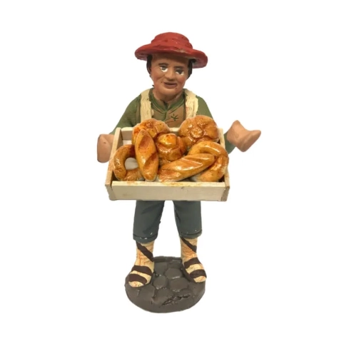 Panettiere con cassa di pane in terracotta 10 cm