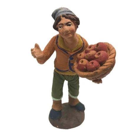Venditore di mele in terracotta 10 cm