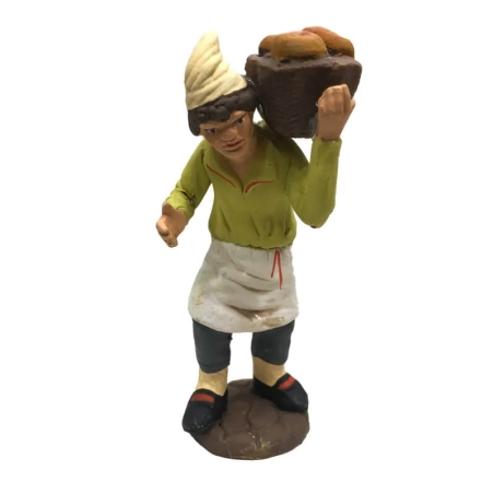 Panettiere con cassa di pane in terracotta 10 cm