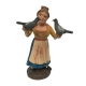 Donna con piccioni in terracotta 10 cm