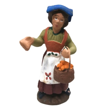Fruttivendola in terracotta 7 cm