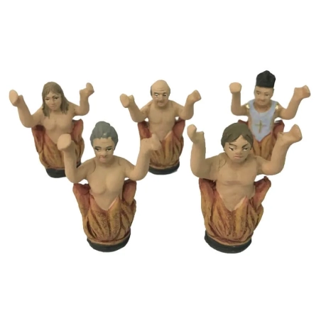 Anime del Purgatorio in terracotta 7 cm