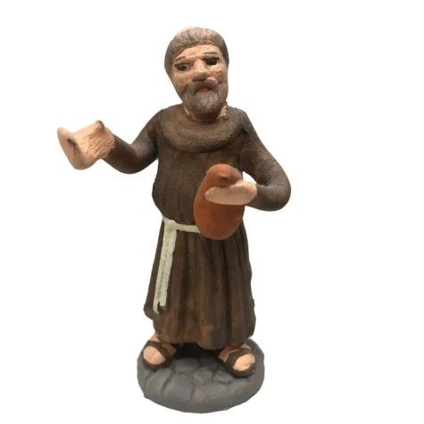 Cuoco con pentola in terracotta 7 cm