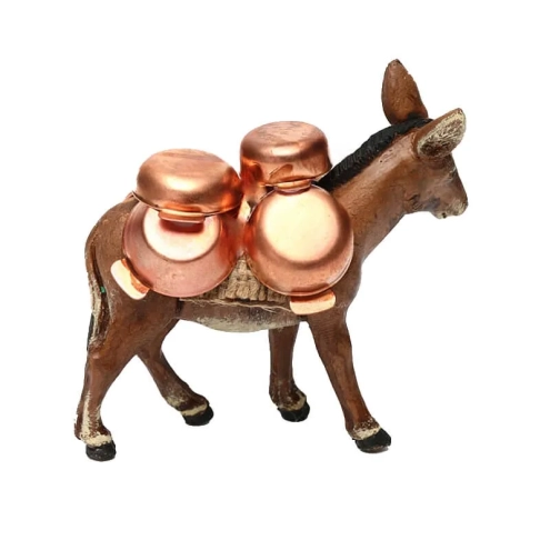 Asino che trasporta pentole in terracotta 10 cm