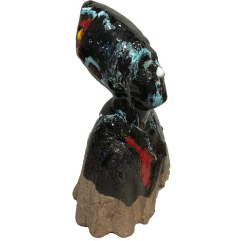 Busto di San Gennaro antico sfumato  in ceramica 20 cm