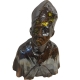 Busto di San Gennaro cromato in ceramica 20 cm