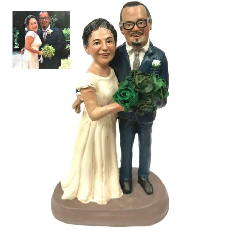 Statuina sposi personalizzata 15 cm 2