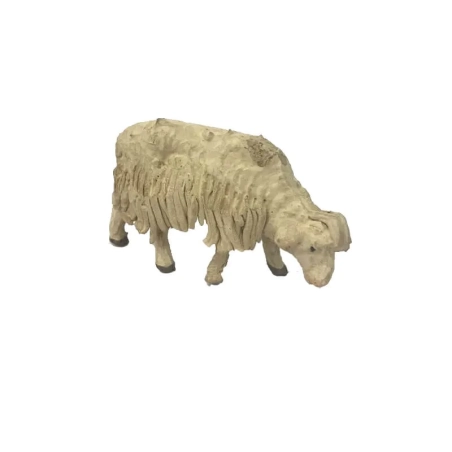 Pecora Sarda con testa abbassata in terracotta 7 cm