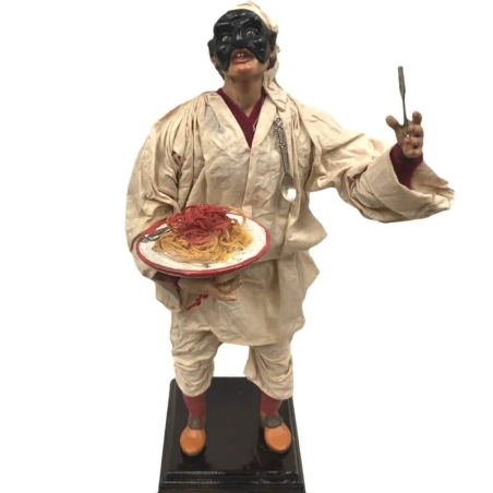 Pulcinella stile 700 con piatto di spaghetti 40 cm