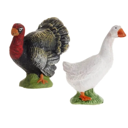 Tacchino  e Oca in terracotta per pastori da 12 e 15 cm